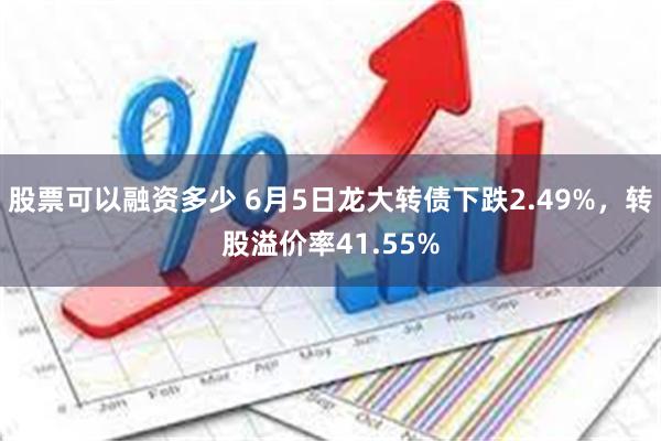 股票可以融资多少 6月5日龙大转债下跌2.49%，转股溢价率41.55%