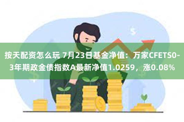 按天配资怎么玩 7月23日基金净值：万家CFETS0-3年期政金债指数A最新净值1.0259，涨0.08%