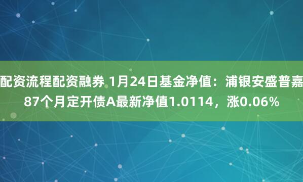 配资流程配资融券 1月24日基金净值：浦银安盛普嘉87个月定开债A最新净值1.0114，涨0.06%