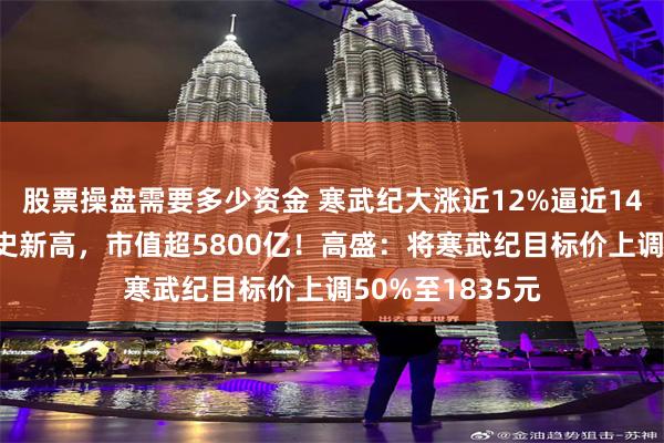 股票操盘需要多少资金 寒武纪大涨近12%逼近1400元，再创历史新高，市值超5800亿！高盛：将寒武纪目标价上调50%至1835元